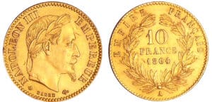 France - Napoléon III (1852-1870) - 10 francs tête laurée 1864 A (Paris)