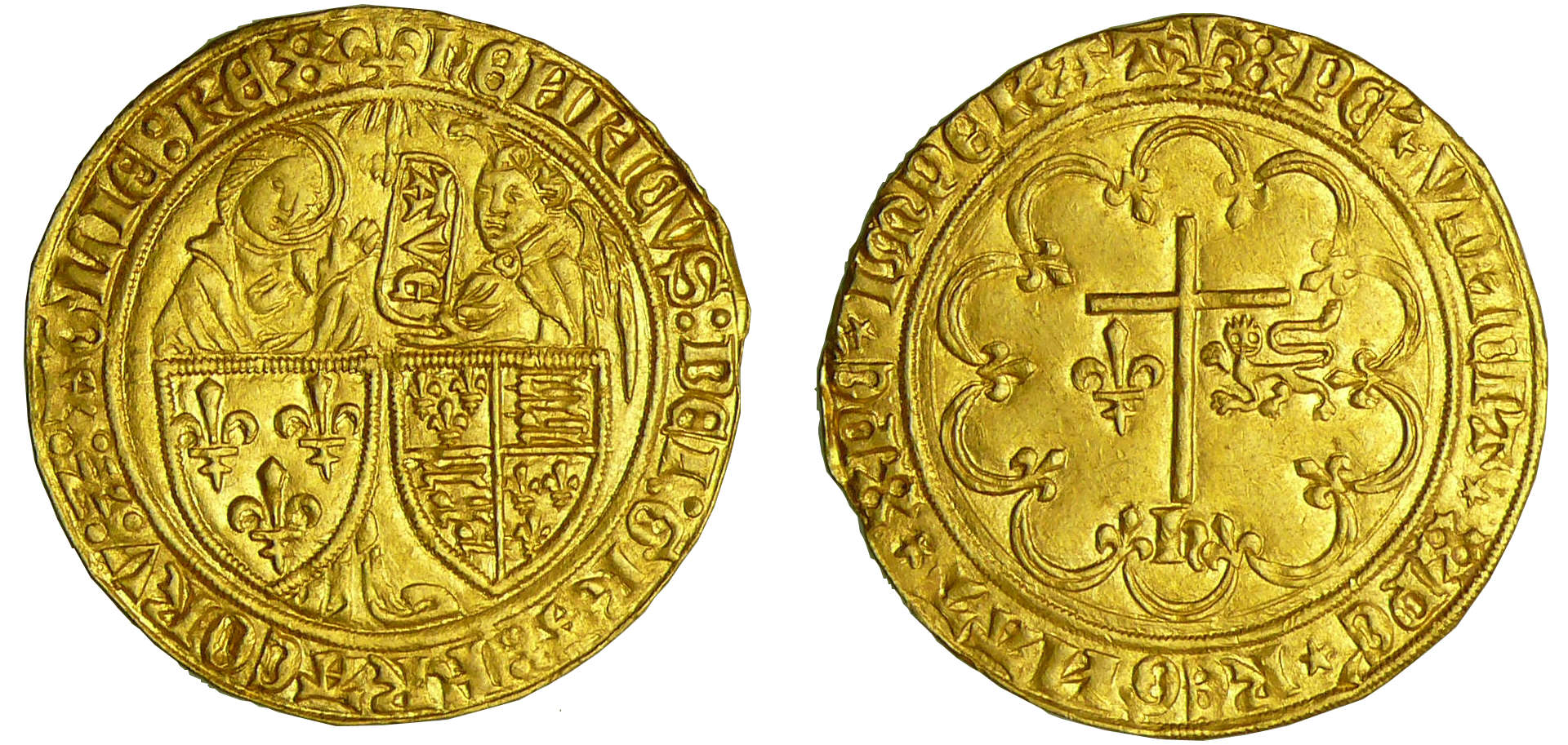 France - Henry VI de Lancastre (1422-1453) - Salut d'or - Saint-Lô France - Henry VI de Lancastre (1422-1453) - Salut d'or - Saint-Lô