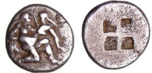 Iles de Thrace - Thasos - Drachme au satyre (525-463 av J.-C.)