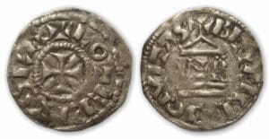 Lothaire II - Denier de Bourges