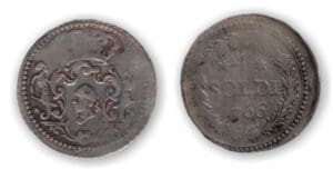 Corse - Paoli - 4 soldi 1766 (Murato) sur flanc en argent.
