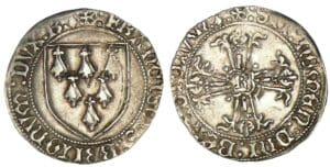 Bretagne - François II - Blanc d'argent à l'écu (Rennes)