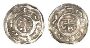 Normandie - Richard 1er et Hugues archevêque de Rouen - Denier