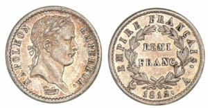 1/2 franc Napoléon revers Empire 1812 A (Paris)
