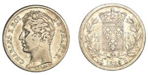 1/2 franc Charles X 1828 B (Rouen)