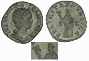 Julia Mamée - Sesterce (228, Rome) La Félicité