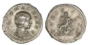 Julia Maésa - Denier (218-220, Rome) La Pudeur