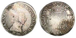 Navarre - Jeanne d'Albret - Teston 1567 (Pau)