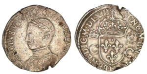 Charles IX - Teston 2ème type 1563 H (La Rochelle)