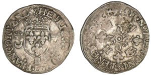 Henri II - Douzain aux croissants 1549 B (Rouen)