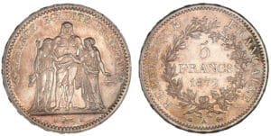5 francs Hercule 1872 A (Paris)