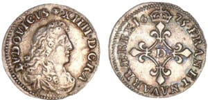 Louis XIV - 4 sols des traitants 1675 D (Vimy)