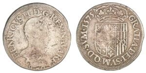 Navarre - Henri III de Navarre, II de Béarn Teston 1575 (Pau).