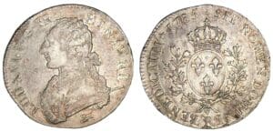 Louis XVI - Ecu aux branches d'olivier 1785 R (Orléans)