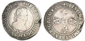 Henri IV - Demi-franc 1er type 1590 (Saint-Lô)