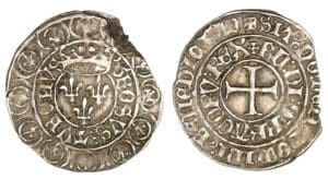 Charles VI - Gros au lis (Rouen ou Saint-Lô)