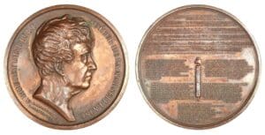 Médaille de Rouget de L'Isle avec les paroles de la Marseillaise