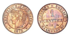 1 centime Cérès 1872 K (Bordeaux)