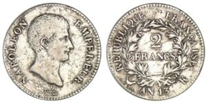 2 francs Napoléon Empereur An 13 K (Bordeaux)