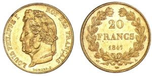 20 francs Louis-Philippe I tête laurée 1847 A (Paris)