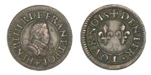 Henri III - Denier tournois A (Paris)