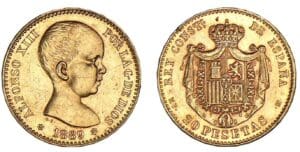 Espagne - Alfonso XIII - 20 pesetas 1889 (Madrid)
