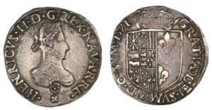 Navarre - Henri III de Navarre, II de Béarn - Franc 1581 (Saint-Palais)