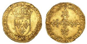 Charles IX - Ecu d'or 1er type 1564 (La Rochelle)