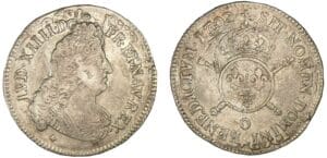 Louis XIV - Demi-écu aux insignes 1702 O (Riom)