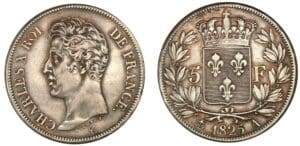 5 francs Charles X 1er type 1825 A (Paris)