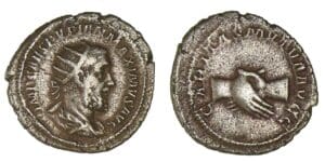Pupien - Antoninien (238, Rome) Mains jointes