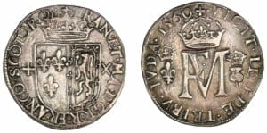 François II - Teston 1560 frappé en Ecosse