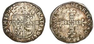 Henri IV - Huitième d'écu de Navarre 1600 (Morlaàs)