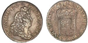 Louis XIV - Demi-écu de Flandres dit carambole 1686 X (Amiens)