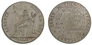 Monneron de 2 sols 1791