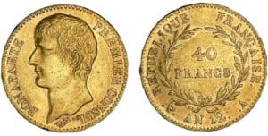 40 francs Bonaparte Premier Consul An 12 A (Paris)