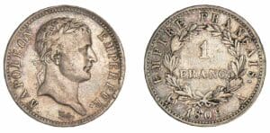 1 franc Napoléon revers Empire 1809 A (Paris)