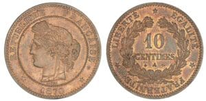 10 centimes Cérès 1870 A (Paris)