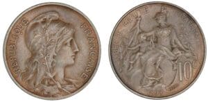 10 centimes Dupuis 1898 flan mat