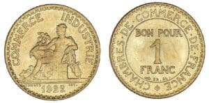 1 franc Chambre de commerce 1922