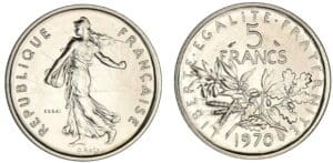 5 francs Semeuse 1970 - Essai