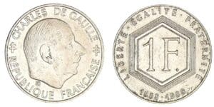 1 franc De Gaulle 1988 sans différent