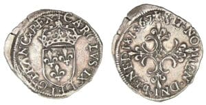 Charles IX - Sol parisis 1567 M (Toulouse)