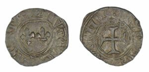 Louis XI - Denier tournoi (La Rochelle)