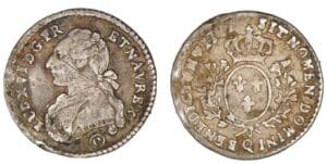 Louis XVI - Dixième d'écu aux lauriers 1777 Q (Perpignan)
