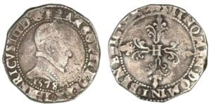 Henri III - Franc au col plat 1578 L (Bayonne)