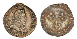Henri III - Double tournois 1588 H (La Rochelle)