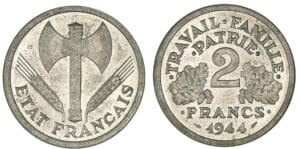 2 francs Bazor 1944 B (Beaumont-le-Roger)