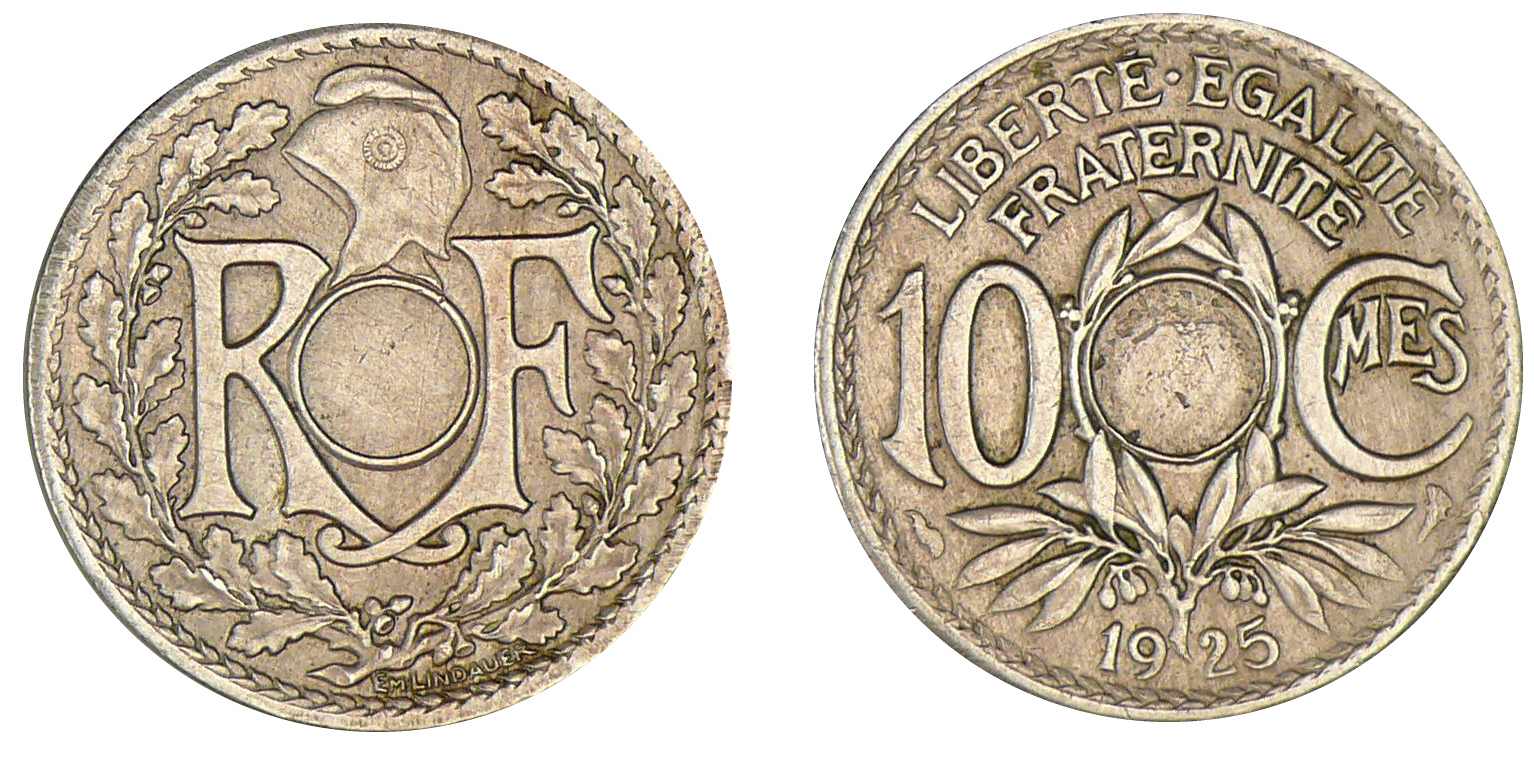 10 centimes Lindauer 1925 sans perforation 10 centimes Lindauer 1925 sans perforation