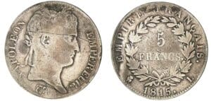 5 francs Napoléon 100 jours 1815 L (Bayonne)